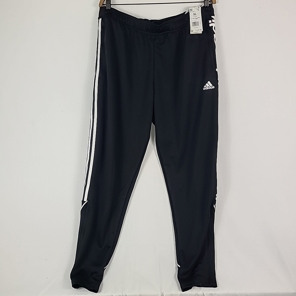 NEW Adidas Men's Tiro League Pants Black White Logo & Stripes Sz XL MSRP $55 - Picture 1 of 7